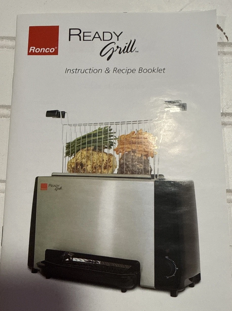 Ronco Ready Grill Indoor Cooking with Grill Basket Stainless Black Manual NEW
Opens in a new window