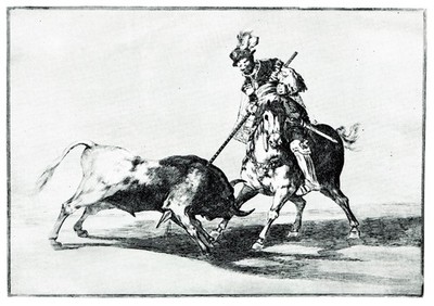 Goya - The Cid Campeador spearing another bull A1-A4 Poster Kunst Gemälde Meister