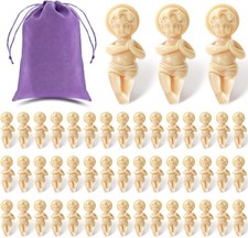 48 Pcs Mini King Cake Baby Jesus,1.5 Inch Baby Jesus Figurines King Cake Figure