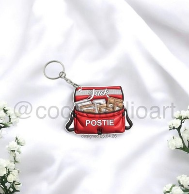 Pakettasche Postbote Postfrau Spitzname Schlüsselanhänger Schlüssel maßgeschneidert Acryl Geschenk