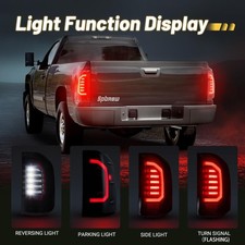 LED Tail Lights Black Smoke For 2014-2018 Chevy Silverado 1500 2500 HD 3500 HD
