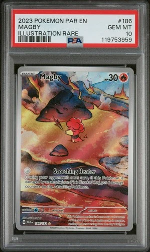 2023 POKEMON PAR EN-PARADOX RIFT ILLUSTRATION RARE #186 MAGBY PSA 10
