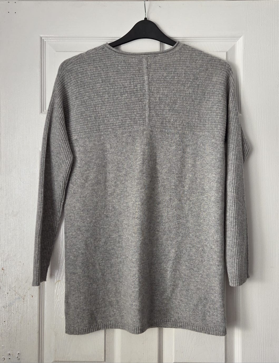 Tory Burch Designer Womens Grey 100% Cashmere Knitted Jumper Size M thumbnail 10