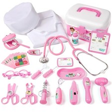 Phobby Durable Doctor Kit for Kids, 27 Pcs Deluxe Pretend Play Set Medical To...