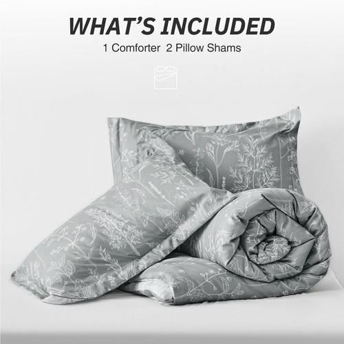 Comforter Set Queen Size Comforter Set 3 Pieces Cute Floral Bedding Sets for A - Picture 7 of 9