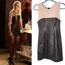 NEW L'agence Lambskin Leather Mini Dress ASO Gossip Girls Jenny Humphrey Size XS