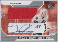 Travis Moen 2003-04 SPx Rookie Stars Auto #/925