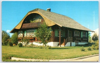 Vintage Emmentaler Chalet Postcard New Glarus Wisconsin Schroeder Studio