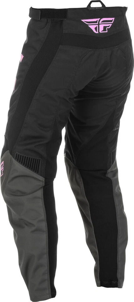 Pantalones de motocross Fly Racing F-16 negros/grises/rosa MX para mujer talla 13/14 Foto 2 de 2