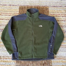 The North Face Windwall Tech Fleece Jacket Forest Green Grey Men's Large L