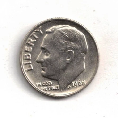 1968 Philadelphia Brilliant Uncirculated Roosevelt Dime!