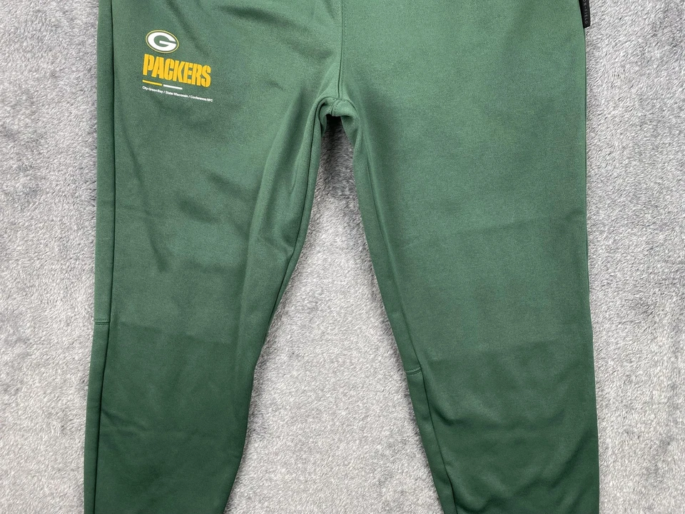 Green Bay Packers Pants Youth Large Green NFL Football Nike Therma-FIT Joggers - Image 3 of 4