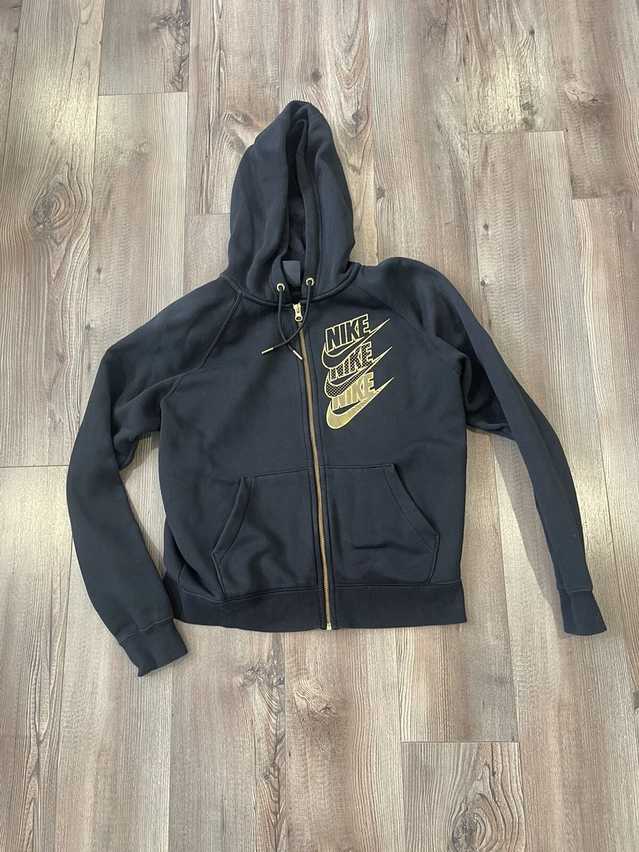 Black gold top nike hoodie