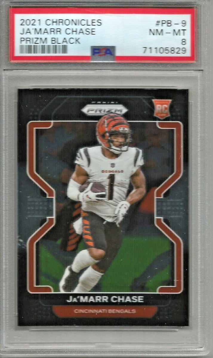 Ja'Marr Chase 2021 Panini Chronicles Prizm Black Rookie (#PB-9