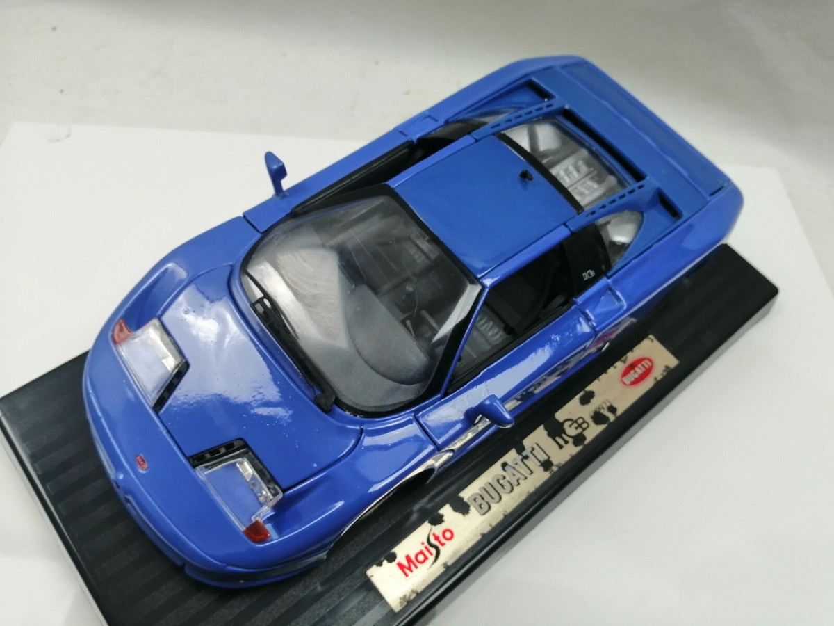 Maisto 1:18 BUGATTI EB110 Road car Blue Supercar model | eBay