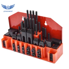 58 Pcs Pro-Series 7/16" T-Slot Clamping Kit Bridgeport Mill Set Up Set 3/8-16
