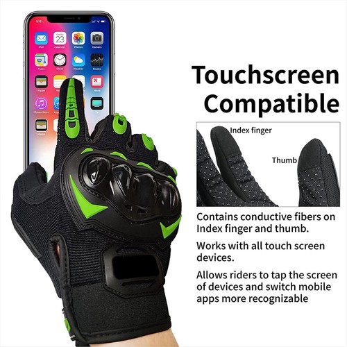 Motorcycle Gloves for Men Women Full Finger Touchscreen Motorbike Riding Gloves - Picture 65 of 72