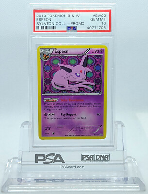 Pokemon Bw Black Star Promo Espeon Bw92 Holo Foil Psa 10 Gem Mint Ebay