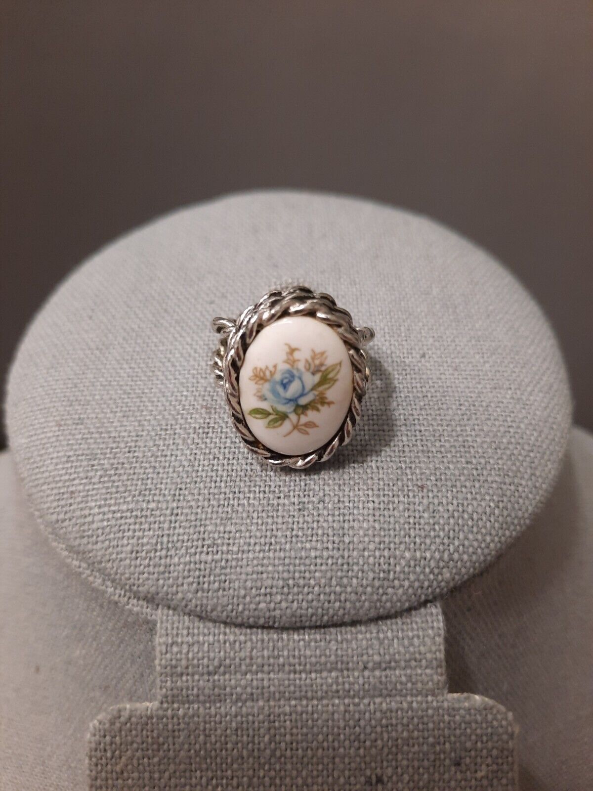 Verheugen Vertrouwen op Arbitrage Vintage Sarah Coventry Ring Blue Cabbage Rose Silver Adjustable | eBay