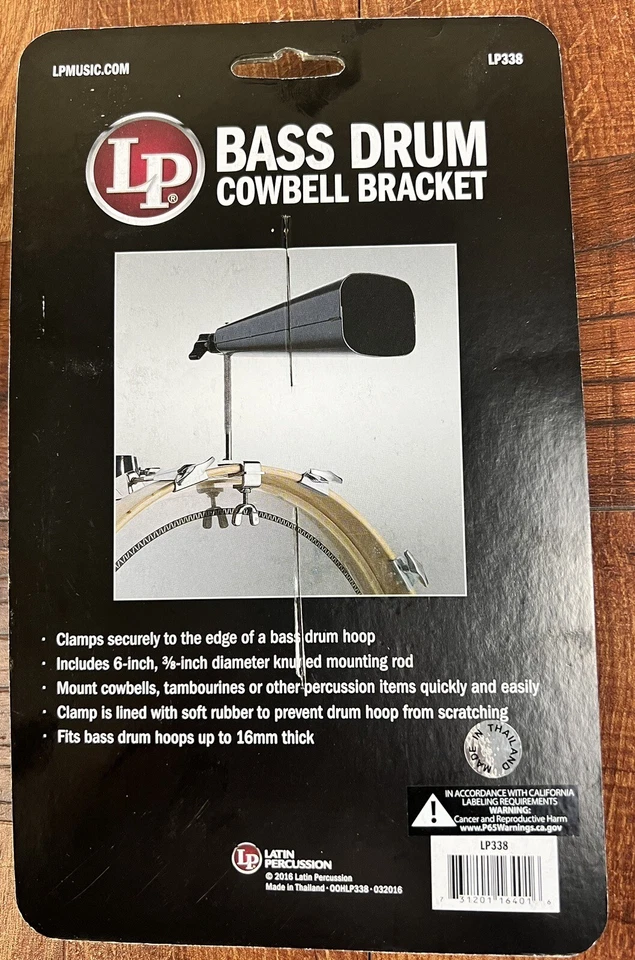 NEW - Latin Percussion LP338 Bass Drum Cowbell Bracket - Image 2 of 3