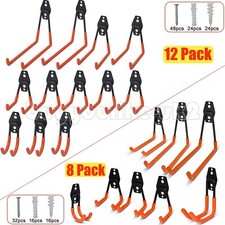 8 -12X Garage Hooks Heavy Duty Wall Mount Utility Hooks Hangers for Garden Tools