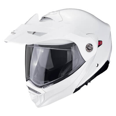 SCORPION ADX-2 Solide Modulares Enduro Helm ECE 22.06 Perlweiß Glänzend