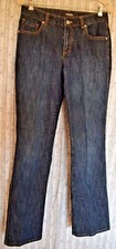 Chico's Blue Denim Regular 5 Pocket Jeans Jeweled Back Pockets Size 0, S, 4