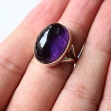 Lovely Amethyst Gemstone 925 Sterling Silver Ring Women Christmas Jewelry B-753