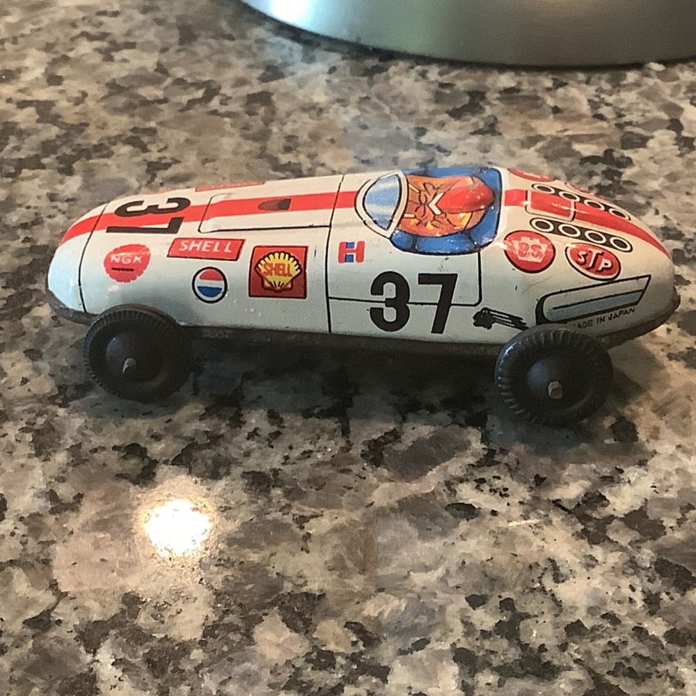 Vintage Tin Toy Race Car #37