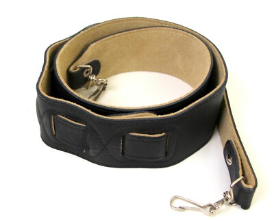 Planet Waves BLACK GENUINE LEATHER 2''Wd ADJUSTABLE GUITAR STRAP