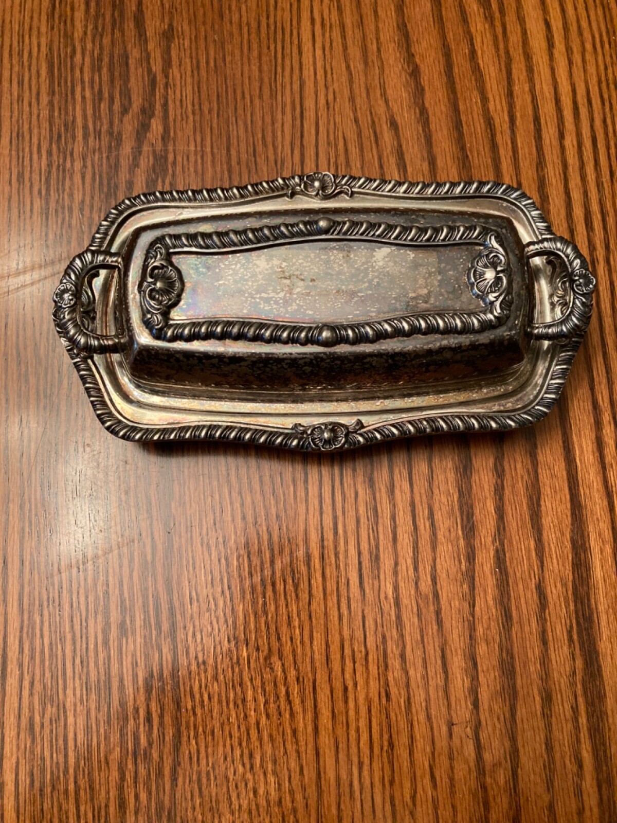 Vintage Ornate Silver on Copper Butter Dish With Lid eBay