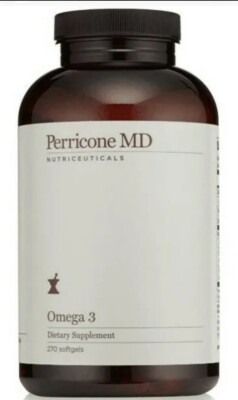 PERRICONE MD OMEGA 3 NAHRUNGSERGÄNZUNGSMITTEL 90 TAGE VORRAT 270 WEICHKAPSELN KOSTENLOSE UK-LIEFERUNG