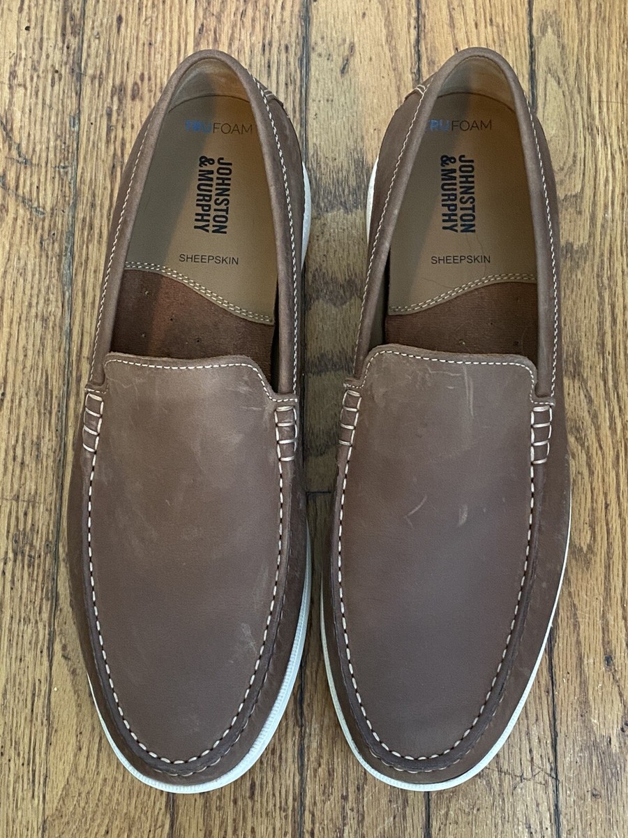 Johnston & Murphy TruFoam Sheep Skin Slip On Shoes | eBay display picture 1