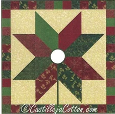 Starlight Tree Skirt quilt pattern by Castilleja Cotton for Checkers