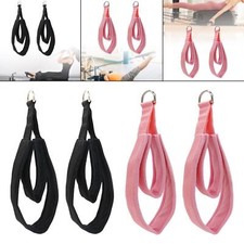 2x Pilates Straps Pilates Double Loop Straps Durable for Reformer D Rings Straps