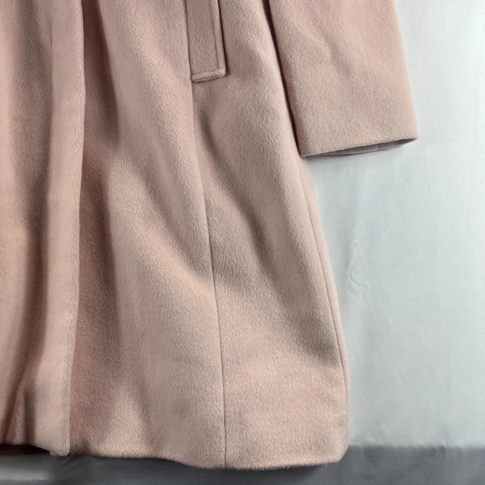 Chaquetón Moda International rosa mezcla de lana con cuello abotonado para mujer talla 6 Foto 4 de 4