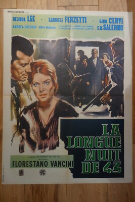 Altes Plakat (Affiche) Kino Film Frankreich LA LONGUE NUIT DE 43 F. Vancini Lee