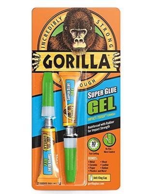 2 x Gorilla Sekundenkleber Gel 3g Mehrzweck schnell abbindend stark haftend