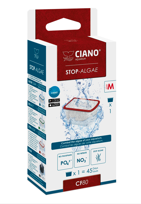 CIANO STOP ALGAE M CIALDA DI RICAMBIO FILTRAGGIO CHIMICO RESINE FILTRO ACQUARIO