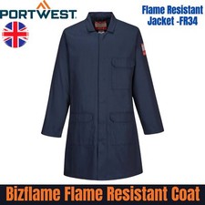 PORTWEST Bizweld Flammschutz Arbeitsjacke Schwei&szlig;jacke Navy EN ISO 11611 Kl. 1