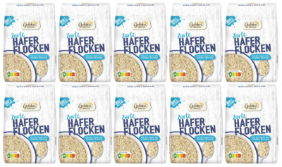 10x 500g (5kg) Golden Bridge Haferflocken ZART Qualitätsgetreide Natur