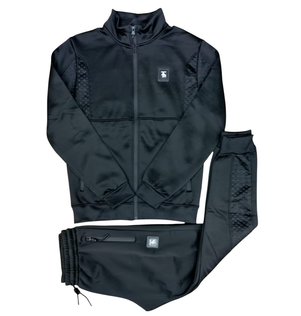 Mens TIM Tracksuit Set Bottoms Full Zip Jacket Trousers Pants Gym Casual  Wear