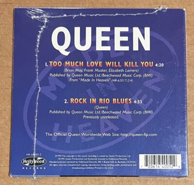 Queen - Too Much Love Will Kill You RARE out of print CD single