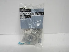 Everbilt Keylock Hasp 3-1/2" Keys and Hardware Included Galvanized Locking Hasp