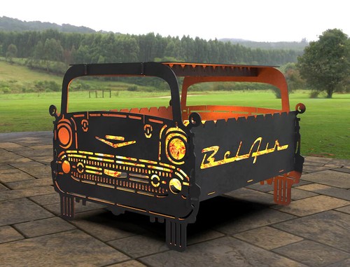 Metal 1957 Chevy Bel Air Firepit Collapsible Plasma Cut Metal Chevrolet 57 Chevy - 第 5/12 張圖片
