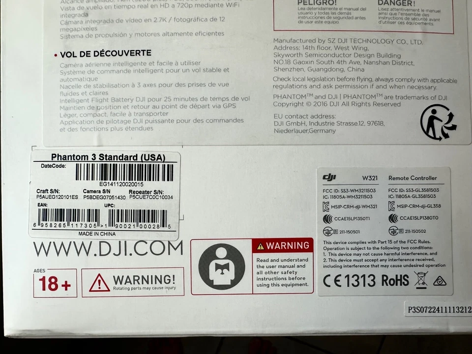 Brand New Sealed DJI Phantom 3 Standard Drone (USA Version🛩️) Rare Collectible - Image 4 of 4
