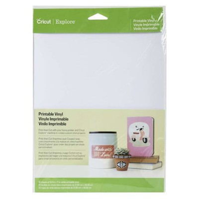 cricut printable vinyl 85x11 10 sheets for cricut explore air 2