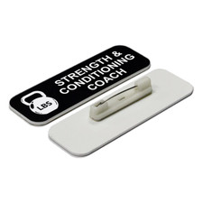 Strength Conditioning Coach 1 x 3" Name Tag/Badge, 3 Pack
