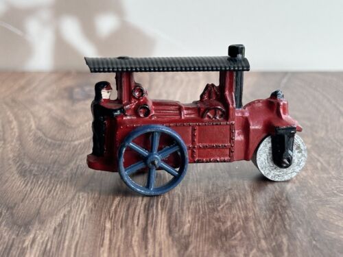 1930,s BARCLAY  SLUSH CAST & TIN STEAM ROLLER TOY 3” VINTAGE - Picture 1 of 8