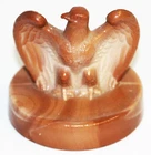 Vintage Fenton Brown Slag Glass USA Bicentennial Eagle 4” Paperweight  1776-1976